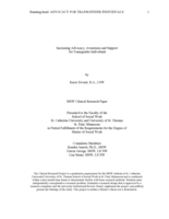 Increasing Advocacy, Awareness and Support for Transgender Individuals