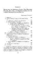 Protecting the Immigrant Family: The Misguided Policies, Practices and Proposed Legislation Regarding Marriage License Issuance