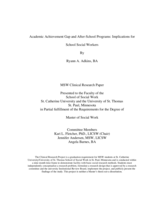 Academic Achievement Gap and After-School Programs: Implications for School Social Workers