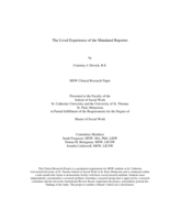 The Lived Experience of the Mandated Reporter