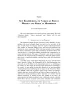 Sex Trafficking of American Indian Women and Girls in Minnesota