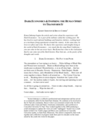 Dark Economics & Inspiring the Human Spirit to Transform It
