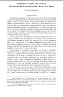 Abortion and the Laws of War: Subverting Humanitarianism by Executive Edict