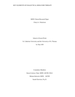 Key Elements of Dialectical  Behavior Therapy