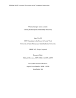 When a therapist leaves a client: Closing the therapeutic relationship effectively