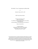 The Family’s Voice: Caregiving for an Older Adult