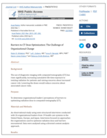 Barriers to CT Dose Optimization: The Challenge of Organizational Change