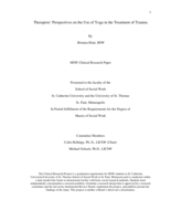 Therapists' Perspectives on the Use of Yoga in the Treatment of Trauma