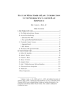 State of Mind, State of Law: Introduction to the Neuroscience and the Law Symposium