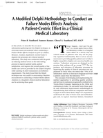 A Modified Delphi Methodology to Conduct an Failure Modes Effects Analysis:  a Patient-centric Effort in a Clinical Medical Laboratory