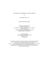 The Experiences of Huntington's Disease Caregivers