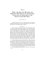 When the Solution Becomes the Problem: The Impacts of Adversarial Litigation on Survivors of the Exxon Valdez Oil Spill