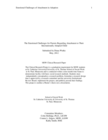 The Emotional Challenges for Parents Regarding Attachment to Their Internationally Adopted Child