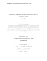 The Experiences of Older Adults Who Have Completed Advance Directives