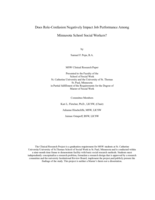 Does Role-Confusion Negatively Impact Job Performance Among Minnesota School Social Workers?