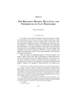 The Religious Beliefs, Practices, and experiences of Law Professors
