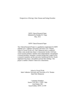 Perspectives of Having Celiac Disease and Eating Disorders