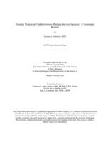 Treating Trauma in Children Across Multiple Service Agencies: A Systematic Review