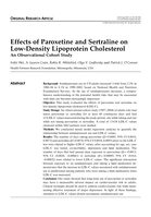 Effects of Paroxetine and Sertraline on Low-Density Lipoprotein Cholesterol: An Observational Cohort Study
