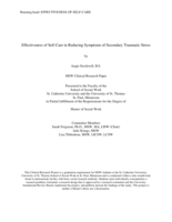 Effectiveness of Self-Care in Reducing Symptoms of Secondary Traumatic Stress