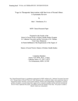 Yoga As Therapeutic Intervention with Survivors of Sexual Abuse: A Systematic Review