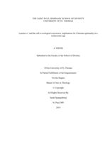 "Laudato si' and the call to ecological conversion: implications for Christian spirituality in a technocratic age"