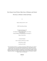 How Hospice Social Workers Make Sense of Religious and Cultural Diversity as it Relates to Death and Dying