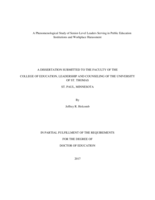 A Phenomenological Study of Senior-Level Leaders Serving in Public Education Institutions and Workplace Harassment