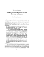 The Equality of Persons and the Culture of Rights