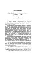 The Role of Social Justice in Judging Cases