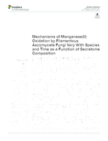 Mechanisms of Manganese(II) Oxidation by Filamentous Ascomycete Fungi Vary With Species and Time as a Function of Secretome Composition