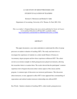 A Case Study of Group Processes and Student Evaluation of Teaching