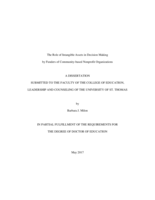 The Role of Intangible Assets in Decision Making by Funders of Community-based Nonprofit Organizations