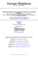 Connecting Religion and Work: Patterns and Influences of Work-Faith Integration