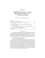 The Firm Exemption and the Hierarchy of Finance in the Gig Economy