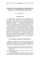 Substantive Due Process: A History of Liberty in the Due Process Clause