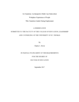 On Transition: An Interpretive Multi-Case Study about Workplace Experiences of People Who Transition Gender During Employment