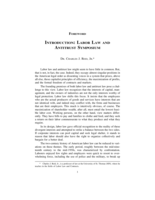 Introduction: Labor Law and Antitrust Symposium
