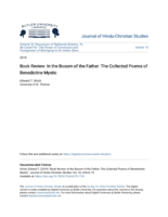 Review of "In the Bosom of the Father: The Collected Poems of Benedictine Mystic" by Swami Abhishiktananda