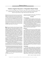 Violence against educators: a population-based study