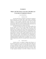 When are We Going to Learn: The Role of Lawyers in Corporate Fraud
