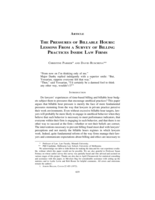 The Pressures of Billable Hours: Lessons from a Survey of Billing Practices Inside Law Firms