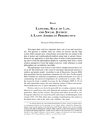 Lawyers, Rule of Law, and Social Justice: A Latin American Perspective