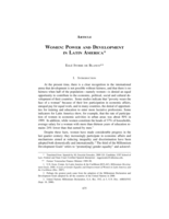 Women: Power and Development in Latin America