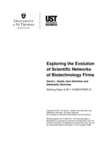 Exploring the Evolution of Scientific Networks of Biotechnology Firms