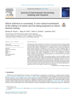 Ethical Relativism in Accounting: A Cross-Cultural Examination of the Influence of Culture and Risk Taking Propensity on Ethical Decision-Making