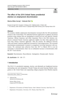 The Effect of the 2016 United States Presidential Election on Employment Discrimination