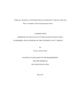 Employees' Responses to the Mismatch between Organizations' Espoused Values and Basic Assumptions about Organizational Culture