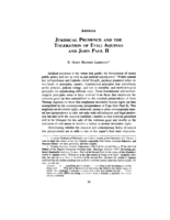 Juridical Prudence and the Toleration of Evil: Aquinas and John Paul II