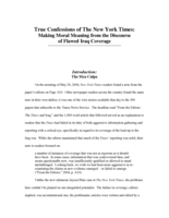 True Confessions of The New York Times: Making Moral Meaning from the Discourse of Flawed Iraq Coverage